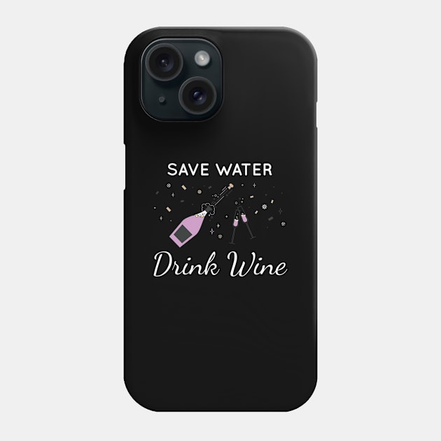 Funny Wine Drinker Gift Women Wine Lover Gift Phone Case by Tracy