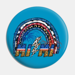 Miami Patriotic 4th of July Design Pin