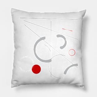 Gray Geometric minimal Scandinavian Pillow