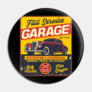 Retro Vintage Automotive Tin Sign Pin