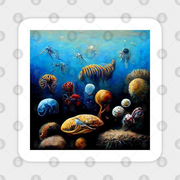 Sea creatures #1 Magnet by endage