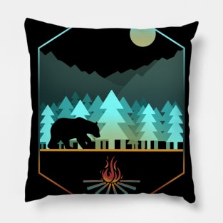 A wild campfire Pillow