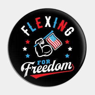 Flexing For Freedom Pin