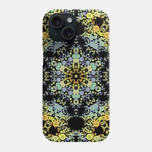 Dot Mandala Flower Yellow Blue and Grey Phone Case