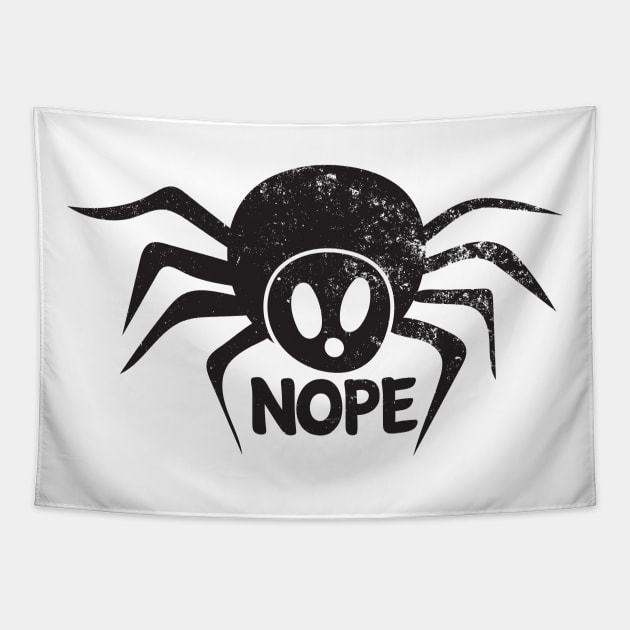 nope Spider Tapestry by Jess Adams