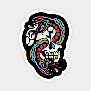 Skull and snake Magnet