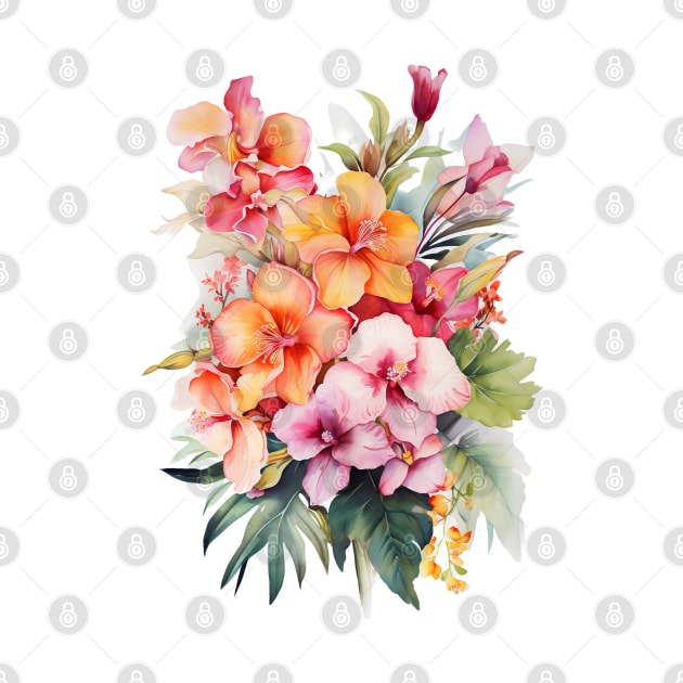 Tropical Paradise Watercolor flowers Vol.08 by srattha