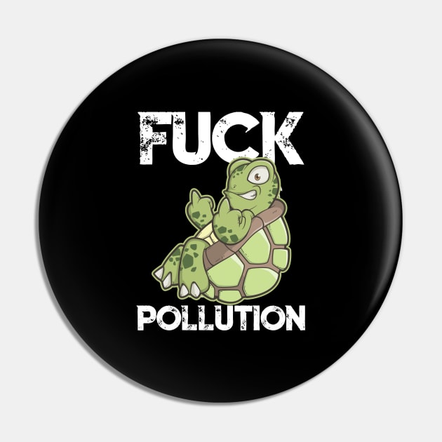 Earth Day T Shirt Environmental Anti Pollution Fun Turtle Pin by TellingTales