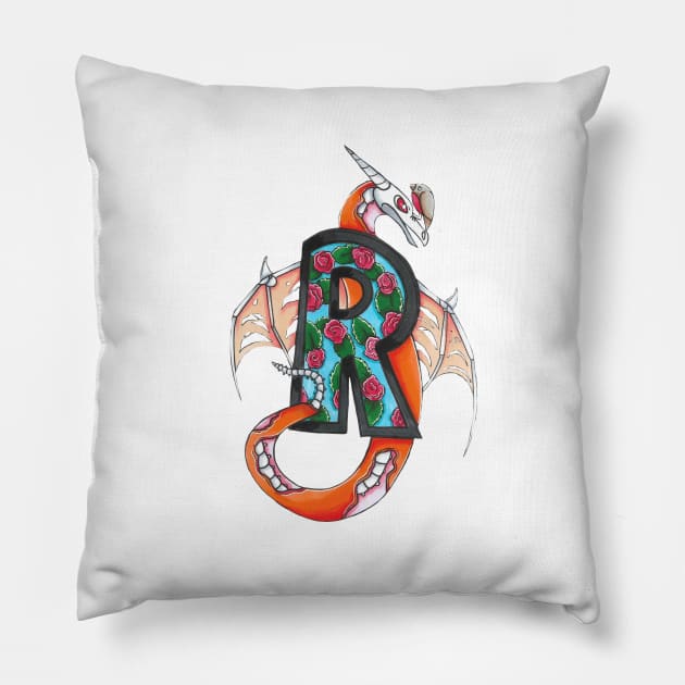 Rotting dragon Pillow by BeksSketches