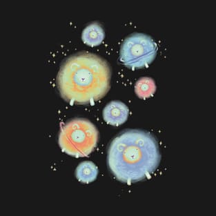 Children's Illustration Sheep in Galaxy Space - Colour Variant 4 T-Shirt