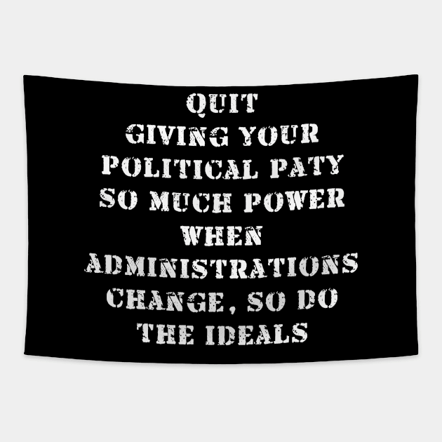 Quit giving politicians power Tapestry by Views of my views