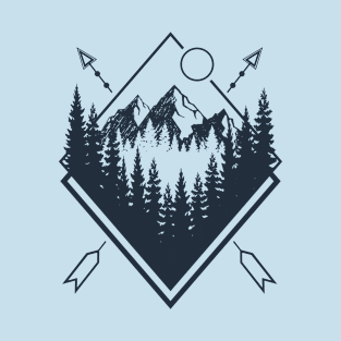 Geometric Mountains Travel Shirt T-Shirt