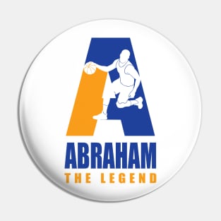 Abraham Custom Player Basketball Your Name The Legend Pin