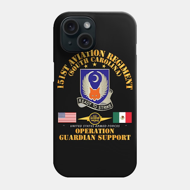 Guardian Support - 151st Aviation Regiment w Border Patrol Phone Case by twix123844