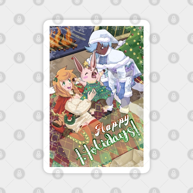 Happy Holidays Magnet by Rappig Crossing