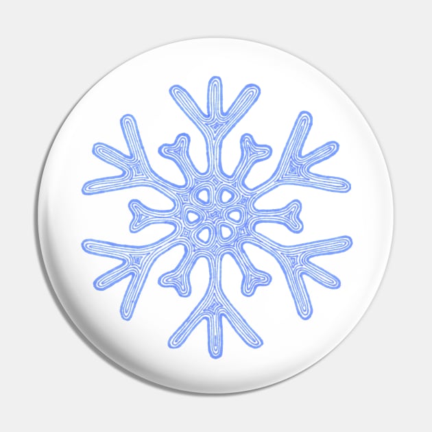 Snowflake (blue) Pin by calenbundalas