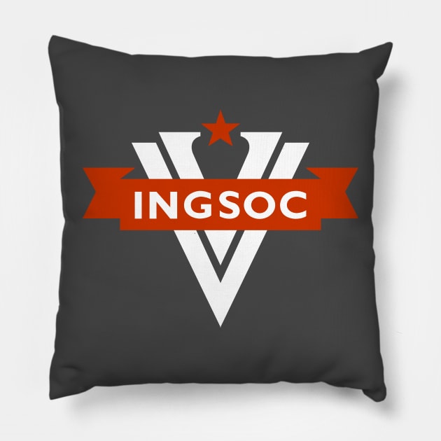 IngSoc Pillow by mushroomblue