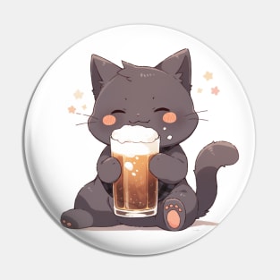 Cat Beer Lover Pin