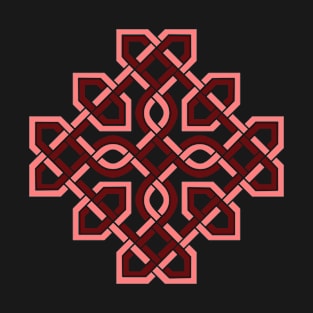 Celtic Cross Weaved Red T-Shirt