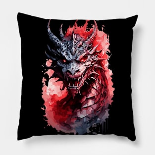Dragon Red Pillow