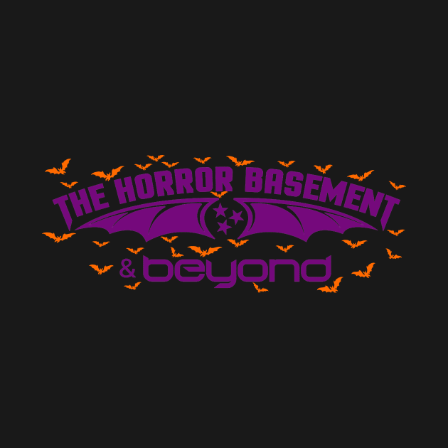 The Horror Basement & Beyond Halloween Purple T-Shirt by TheHorrorBasementPodcast