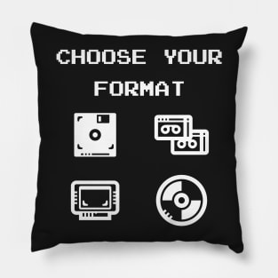 Gaming: Choose Your Format Old-School Storage Devices Pillow