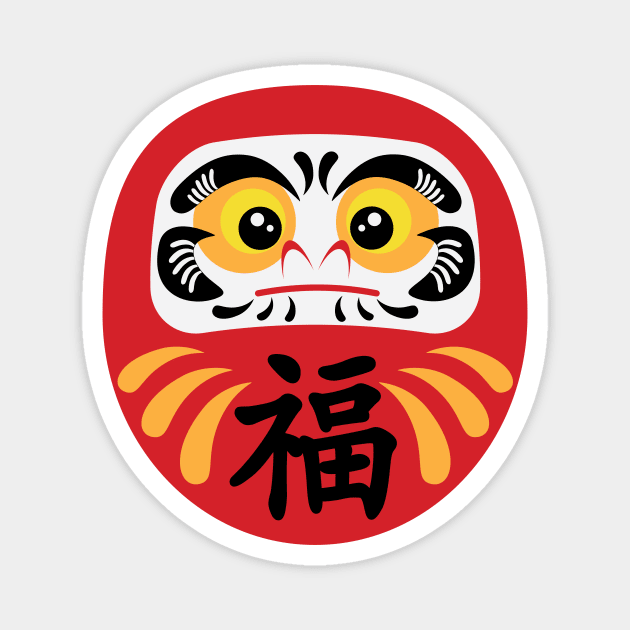 Lucky Daruma Magnet by lldesigns