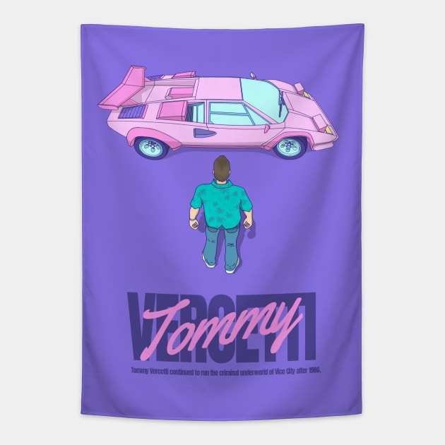 vercetti Tapestry by mrcatguys