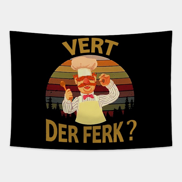 Vert Der Ferk cook Swedish Chef Tapestry by doogwest