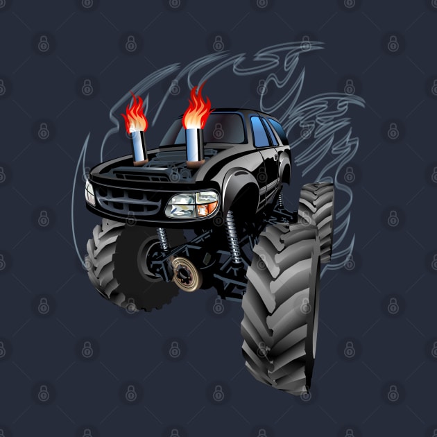 Cartoon monster truck by Mechanik