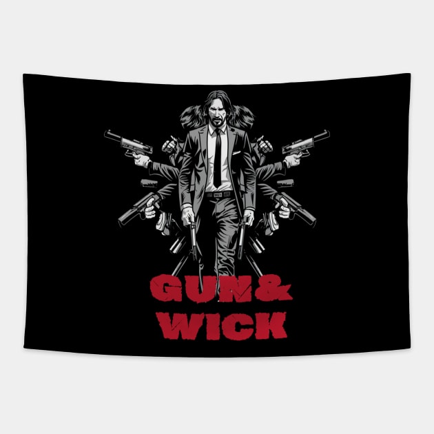 Gun and Wick Tapestry by Aldrvnd