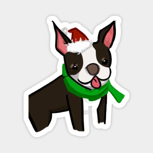 Cute Boston Terrier Drawing Magnet