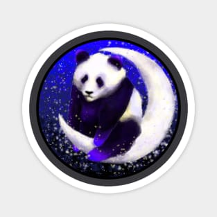 Panda moon Magnet