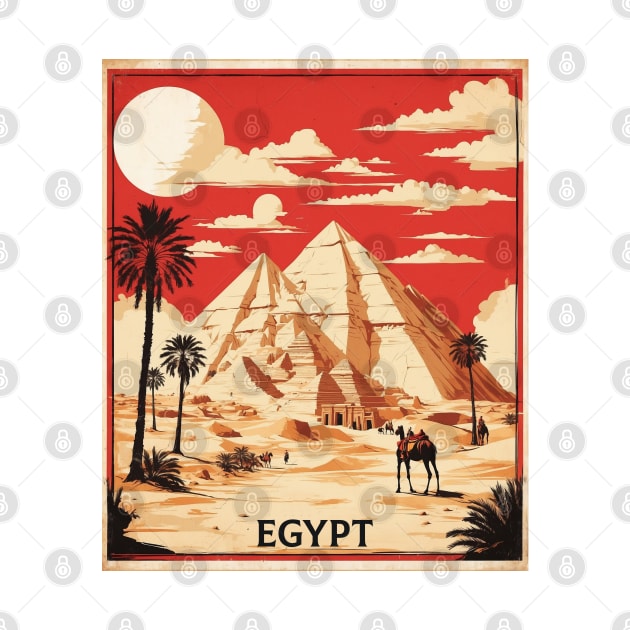 Egyptian Desert Vintage Poster Tourism by TravelersGems