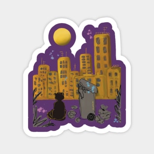 The Cat in the City Magnet