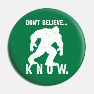 Don't Believe... Know. Pin