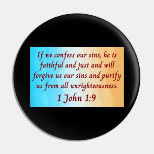 Bible Verse 1 John 1:9 Pin