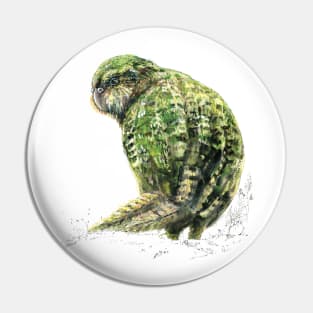 Mr Kākapo, New Zealand native bird Pin