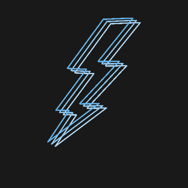 Blue Lightning Strike Sticker by Lauren Cude