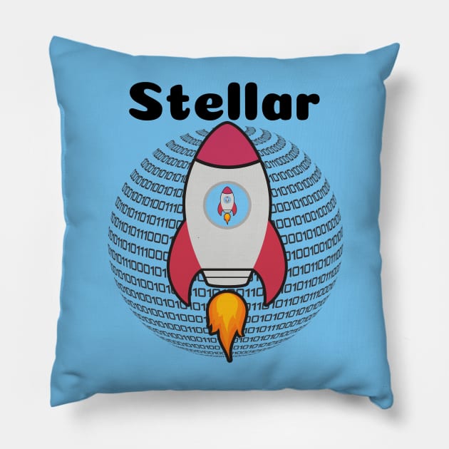 Stellar Spaceship Pillow by CryptoStitch