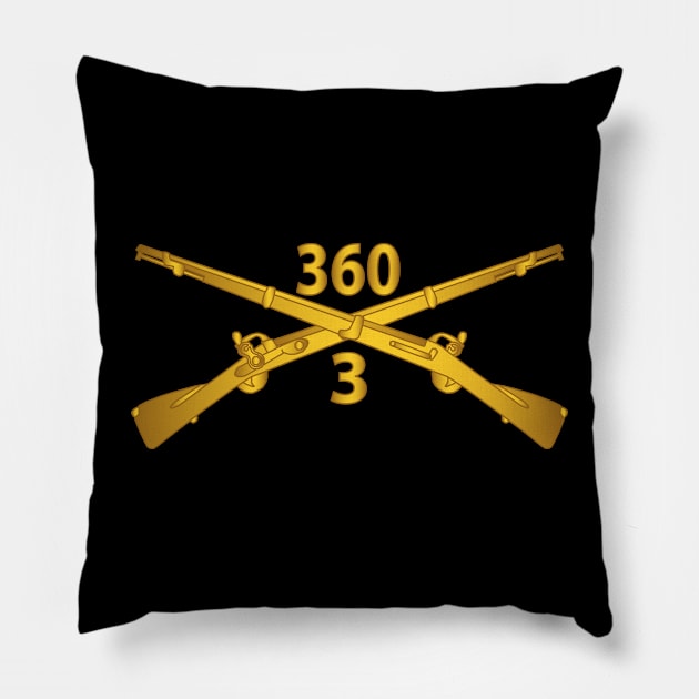 3rd Bn 360th Infantry Regt - Infantry Br wo Txt X 300 Pillow by twix123844