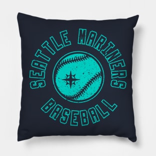 Vintage Seattle Mariners Baseball Pillow