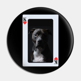 Pit Bull King Of Hearts Pin