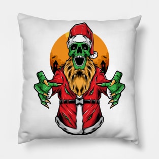 Zombie Santa Scary Pillow