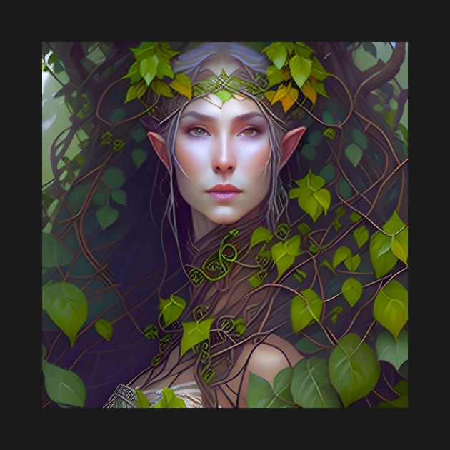 Beautiful Elven Druid by AI Created Artwork