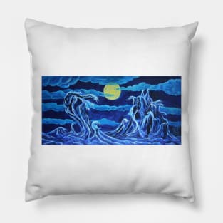 Oil Painting - Ghosts of the Sea. 2012 Pillow