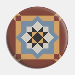 Ornamental Azulejo Mosaic Pattern Pin