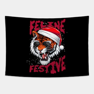 Feline Festive Tapestry