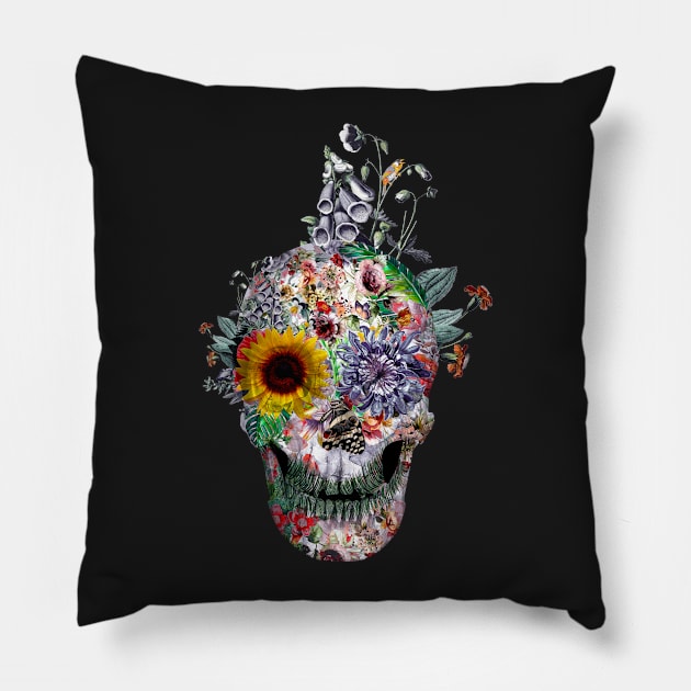 Skull - Punks Not Dead II Pillow by rizapeker