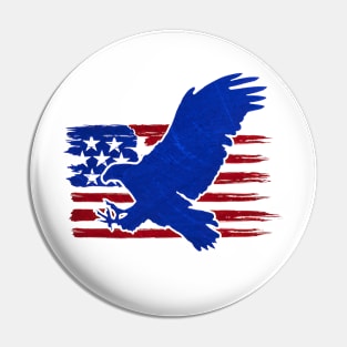 4th of July Independence Day USA Eagle American Flag Pin